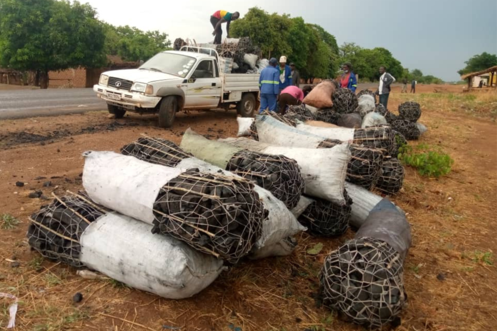 Charcoal confiscated from local community